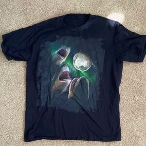 Black Graphic Shark T-Shirt